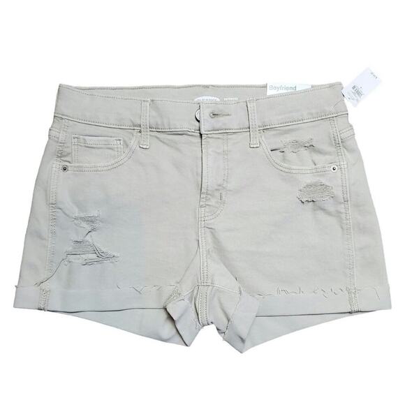 Old Navy Boyfriend Mid-Rise Denim Jean Distress Shorts Size 0 New With Tag - Picture 1 of 10